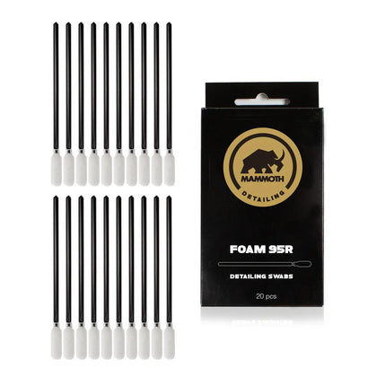 Mammoth Foam 95R Detailing Swabs – 20 Pack